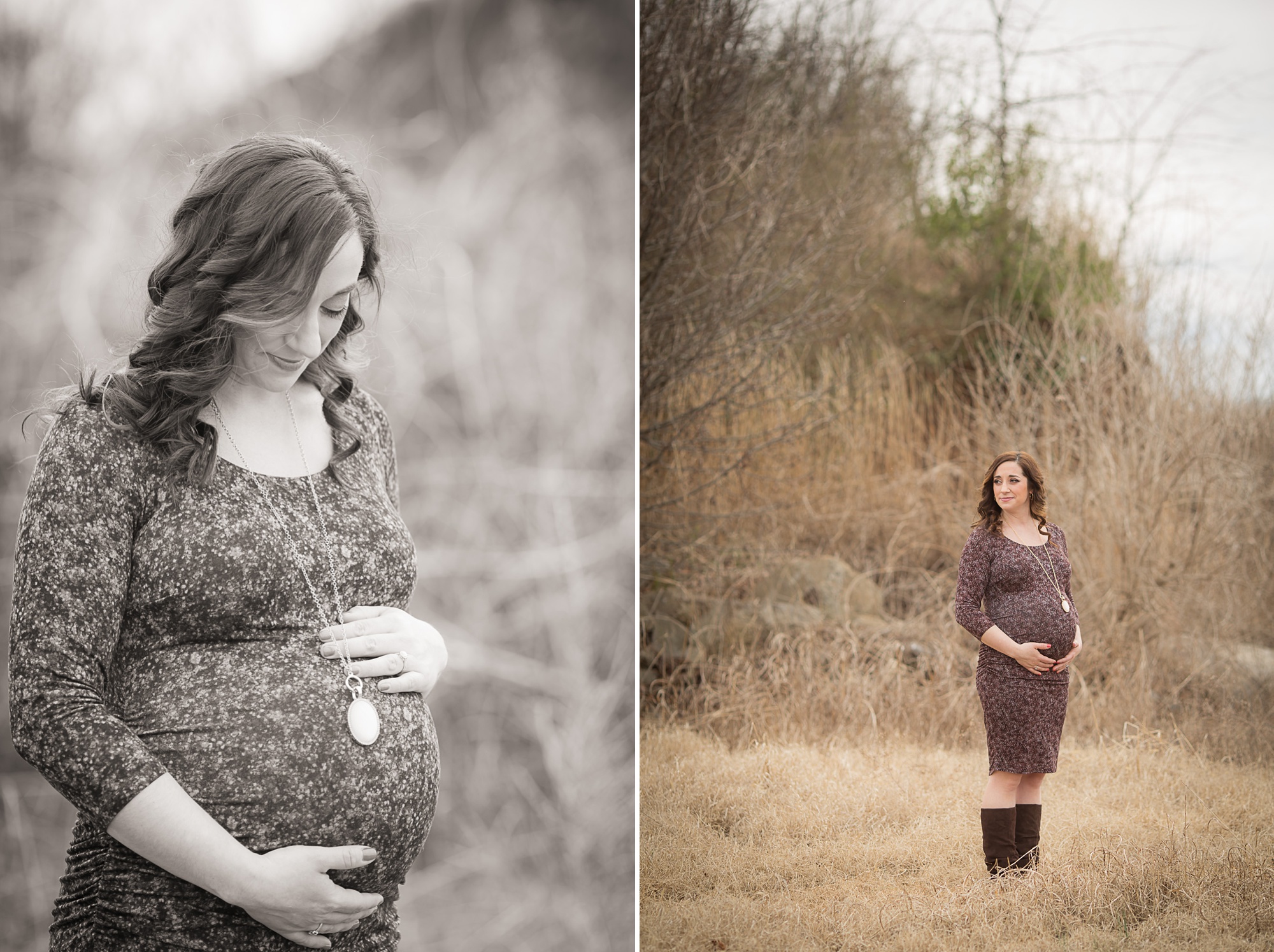 maternity photos, field